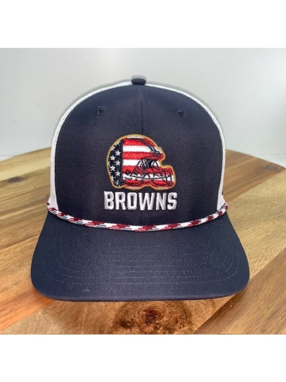 '47 Brand Cleveland Browns Curved Bill Rope Snapback Flag Fill Men's Trucker Hat